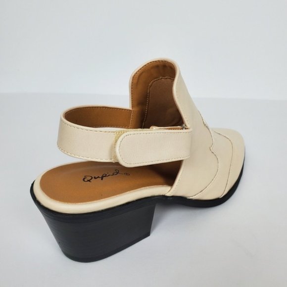 Shoes Slingback Pointy Toe Booties Cream white - Picture 5 of 5